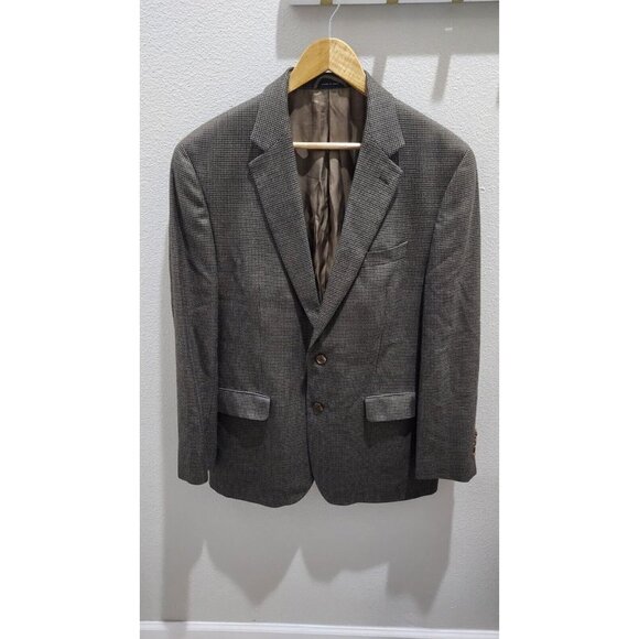 Ralph Lauren Other - Ralph Lauren Mens Blazer Jacket Single Breasted 42R Houndstooth Brown Silk Blend